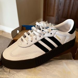 Sambarose Adidas White Black Gum